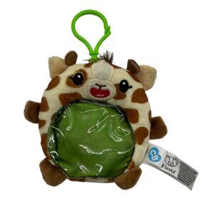 Fiesta Cutie Beans Giraffe Plush Coin Purse Green Clip & Zipper 5" Toy